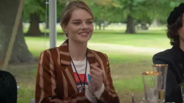 God Save the Queen Sex Pistols Shirt worn by Thea (Samara Weaving) in Bill & Ted Face the Music