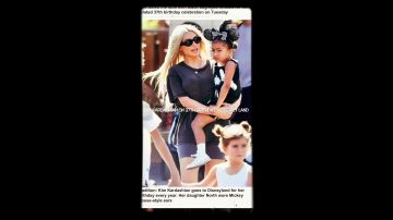 Serre-tête portée par North West dans Hot Kim kardashian in disneyland on her 37th birthday full video 2017