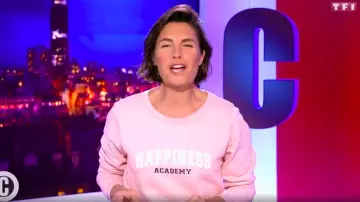 The sweatshirt woman Marlon HAPPINESS ACADEMY of Alessandra Sublet in C&#39;est Canteloup the 17.11.2020
