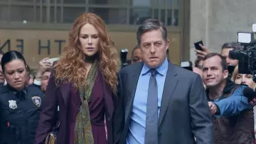 Outfits from The Undoing: Grace Fraser (Nicole Kidman)  wears Purple Blazer in season 1, episode 1 of the TV series