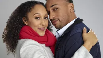Stylish and Warmest Dress Coat (Tamera Mowry) in Christmas Comes Twice