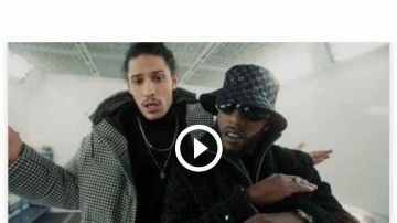 Down jacket 3/4 has tiles worn by Hatik in the clip La vida feat Elams.