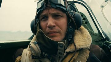 Jacket aviator Leather and Fur Farrier (Tom Hardy) in Dunkirk