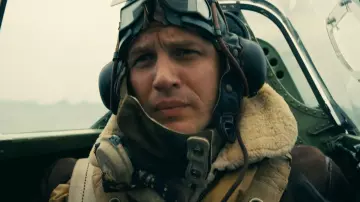 Veste d'aviateur Cuir et Fourrure de Farrier (Tom Hardy) dans Dunkerque