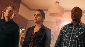 Gold Floral Y Necklace of Yasmin Khan (Mandip Gill) in Doctor Who (S12)