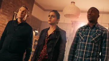 Gold Floral Z Necklace of Yasmin Khan (Mandip Gill) in Doctor Who (S12)