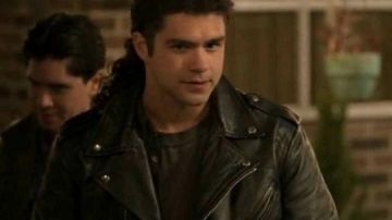 Black Biker Jacket of Chris Perez (Jesse Posey) in Selena: The Series (S01E06)