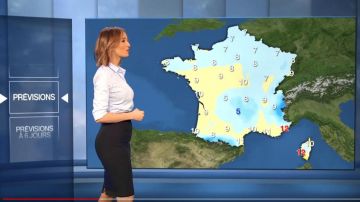 Falda trasera con cremallera de Stéphanie Duval en Météo by M6