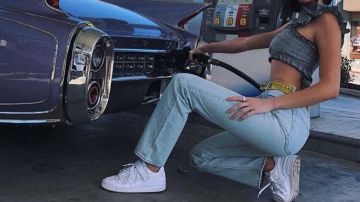 Les chaussures de Kendall Jenner sur un post Instagram