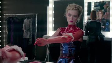 Blue Dress of Jesse (Elle Fanning) in The Neon Demon