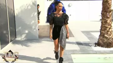Bottines Prada à poche zippée de Jazz Correia dans JLC Family saison 3 ep03