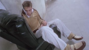 Gucci Horsebit Brown Two-tone loafers with gold hardware worn by Jeffrey Goines (Brad Pitt) in Twelve Monkeys movie wardrobe