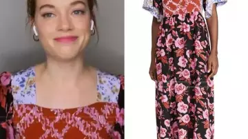 Robe à plusieurs imprimés et motifs (Jane Levy) dans Today (S01E01)