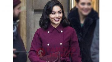 Vanessa Hudgens Purple Wool Coat Women worn by Vanessa Hudgens (Vanessa Hudgens) in The Princess Switch: Switched Again