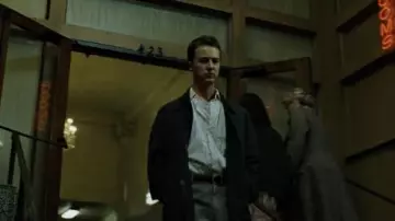 Trench Coat worn by The Narrator (Edward Norton) in Fight Club movie outfits