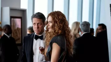 Wardrobe of The Undoing: Hugh Grant wears Black Tuxedo to portray Jonathan Fraser in season 1, episode 1 of the TV series