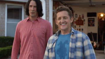 Blue and Yellow Plaid Button Up worn by Bill (Alex Winter) in Bill & Ted Face the Music