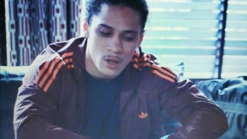 Adidas jacket red burgundy and orange that Clément wears in episode 9. worn by Clément May Sarton Validated