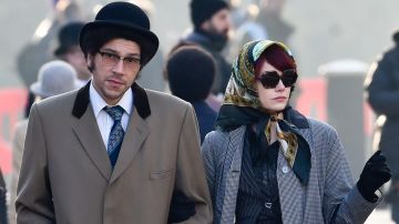 Plaid Cotton trench coat worn by Cruella de Vil (Emma Stone) on the set of Cruella movie in London, September 2019