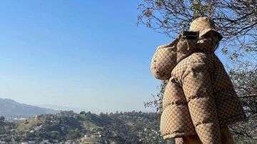 Chaqueta de hojaldre Gucci x The North Face usada por Billie Eilish en marzo de 2021 en su cuenta de Instagram