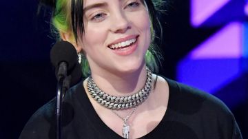 Blohsh "hangman" necklace worn by Billie Eilish for iHeartRadio ALTer EGO 2021 
