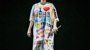 Freak City T-shirt and Pants set "I Love Billie Eilish" worn by Billie Eilish for her 2019 "When We All Fall Asleep" tour in Chicago 
