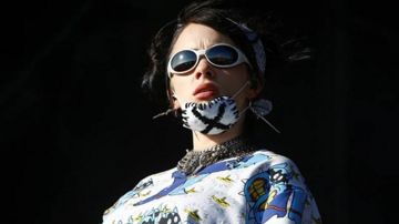 White Sunglasses worn by Billie Eilish at the 2019 Glastonbury Festival