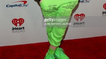 Lime Green Socks worn by Billie Eilish at arrivals for KIIS FM's iHeartRadio Jingle Ball 2019 at Inglewood, California on December 6, 2019