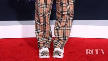 Burberry Regis Check Lace-Up Sneaker worn by Billie Eilish on 2019 American Music Awards red carpet