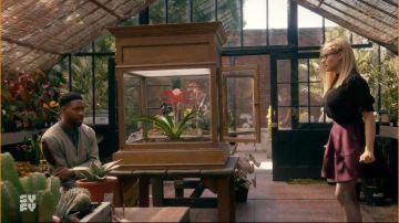 Falda roja usada por Alice Quinn Olivia Dudley en The Magicians