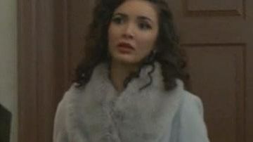 Forever Fur Coat in gray worn by Bess Marvin (Maddison Jaizani) as seen in Nancy Drew TV series outfits (Season 2 Episode 2)