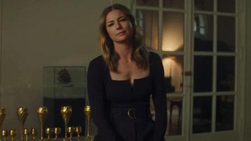 BCBG Max Azria Black Square Neck Body porté par Sharon Carter (Emily VanCamp) dans Le Faucon et le Soldat de l’hiver (S01E03)