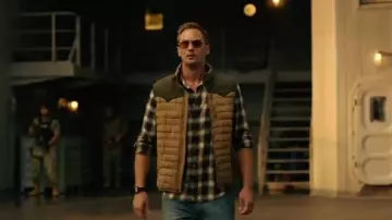 Two Tone Puffer Vest worn by Nathan Lind (Alexander Skarsgård) in Godzilla vs. Kong