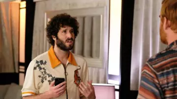 Velvet tiger shirt worn by Dave Burd (Lil Dicky) in DAVE (Season 1 Episode 6)