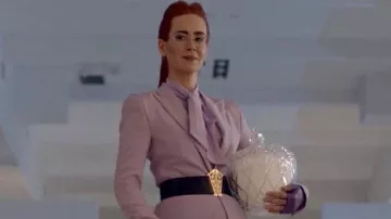 This is the large, leather, gold accented belt  worn by Wilhemina Venable Sarah Paulson in American Horror Story 