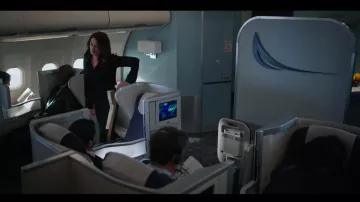 Burberry trousers worn by Miranda Croft (Michelle Gomez) in The Flight Attendant (S01E08)