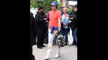 The Ports 1961 camouflage printed travel bag worn by Robert Downey Jr. in May 2017