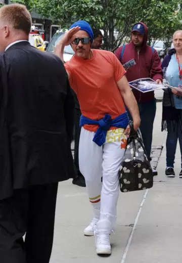 The Ports 1961 camouflage printed travel bag worn by Robert Downey Jr. in May 2017