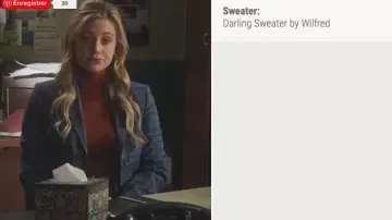 Blue plaid blazer worn by Betty Cooper (Lili Reinhart) in Riverdale (S05E07)