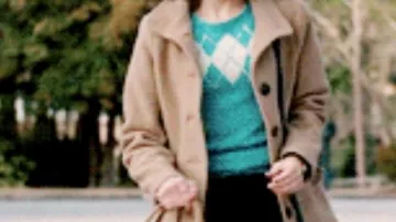 Turquoise Argyle One striped sweater  of Nancy Wheeler Natalia Dyer in Stranger Things