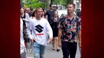 Shirt worn by Patrick Schwarzenegger in the video Justin Bieber and Patrick Schwarzenegger Are Best Buds | TMZ TV