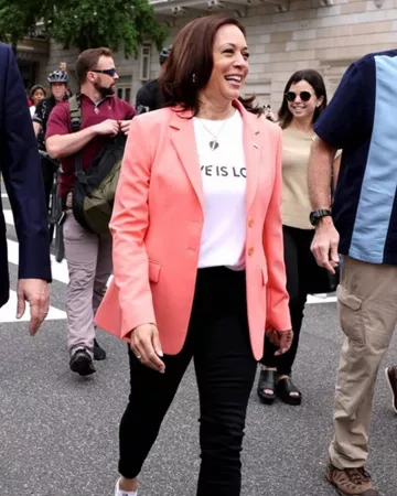 Love is Love T-Shirt of Kamala Harris on the Instagram account @khantdesigns