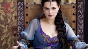 The purple dress worn by Morgana (Katie McGrath) in the series Merlin (Season 1 Episode 8)