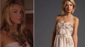 La robe bustier Cynthia Vincent portée par Serena van der Woodsen (Blake Lively) dans la série Gossip Girl (Saison 5 Episode 3) 