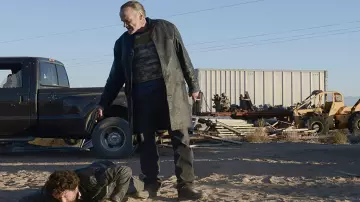 Leather long Coat worn by Uncle Jack (Michael Bowen) as seen in Breaking Bad (S05E10)