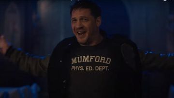 Mumford PHYS. ED. DEPT. T-Shirt worn by Eddie Brock (Tom Hardy) as seen in Venom: Let There Be Carnage movie
