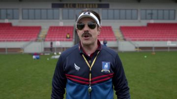 Ray-Ban aviator sunglasses worn by Ted Lasso (Jason Sudeikis) as seen in Ted Lasso (S02E03)