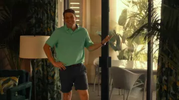 Green Ralph Lauren Polo shirt worn by Shane Patton (Jake Lacy) in The White Lotus TV series (S01E01)