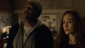 Grey beanie worn by Moody (Samuel L. Jackson) as seen in The Protégé
