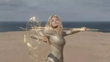 Costume cosplay worn by Thena (Angelina Jolie) as seen in Eternals movie